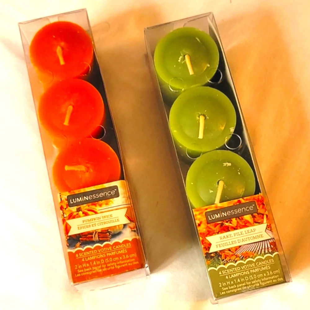 🍁🍂NEW 8 Luminessence Fall Harvest Votive Candles 🍁🍂